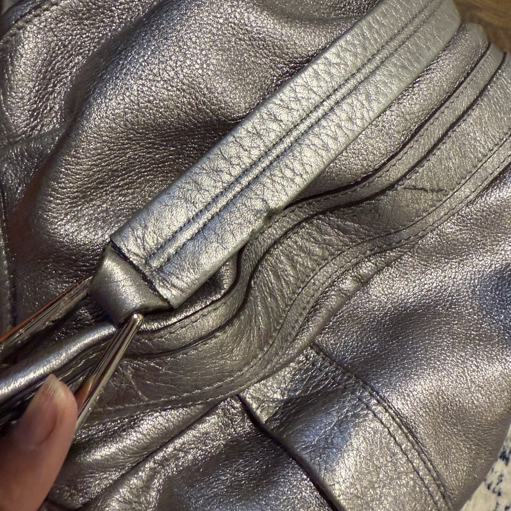 B. Makowsky Silver Shoulder Bag